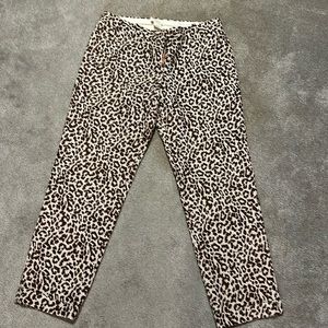 Giraffe print 100% J Crew linen pants